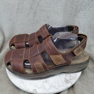 Clarks Shoes Mens Size 10.5 Raffe Bay Brown Leather Sandals